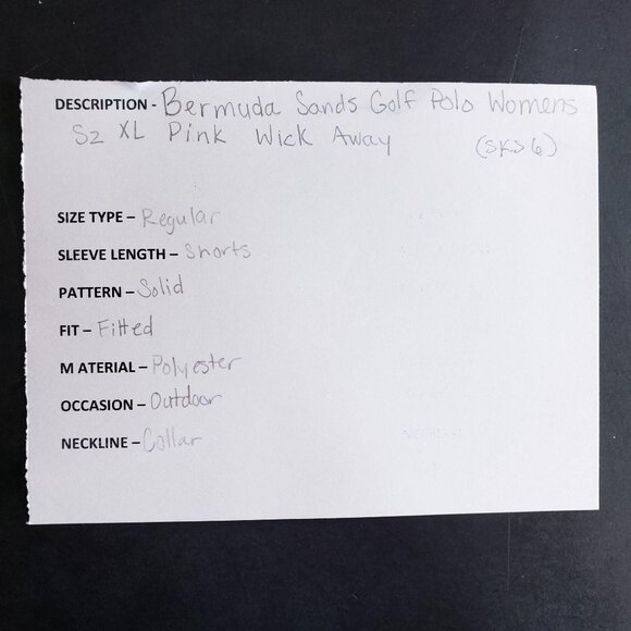 Bermuda Sands Golf Polo Women's Size XL Pink - Picture 6 of 7